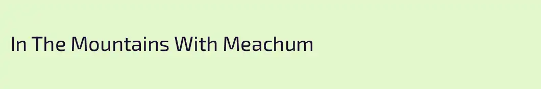 In The Mountains With Meachum